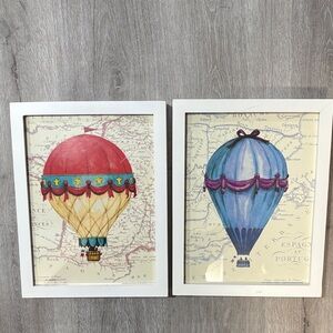 Colorful Hot Air Balloon Wall Art Set